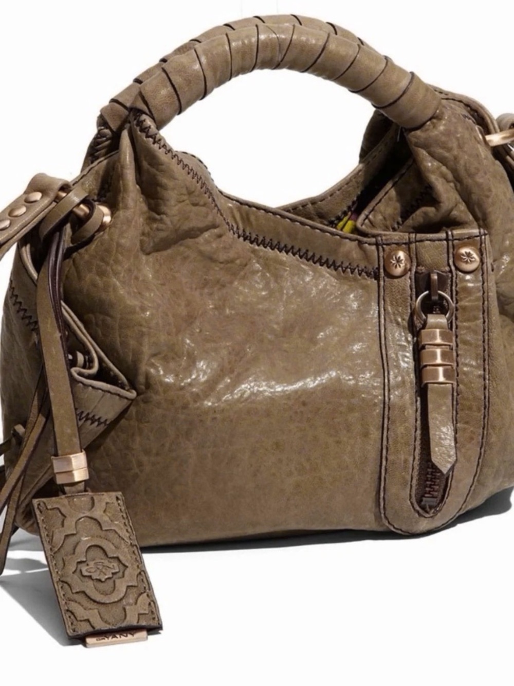 orYANY Leather Hobo Crossbody bohemian leather brown
